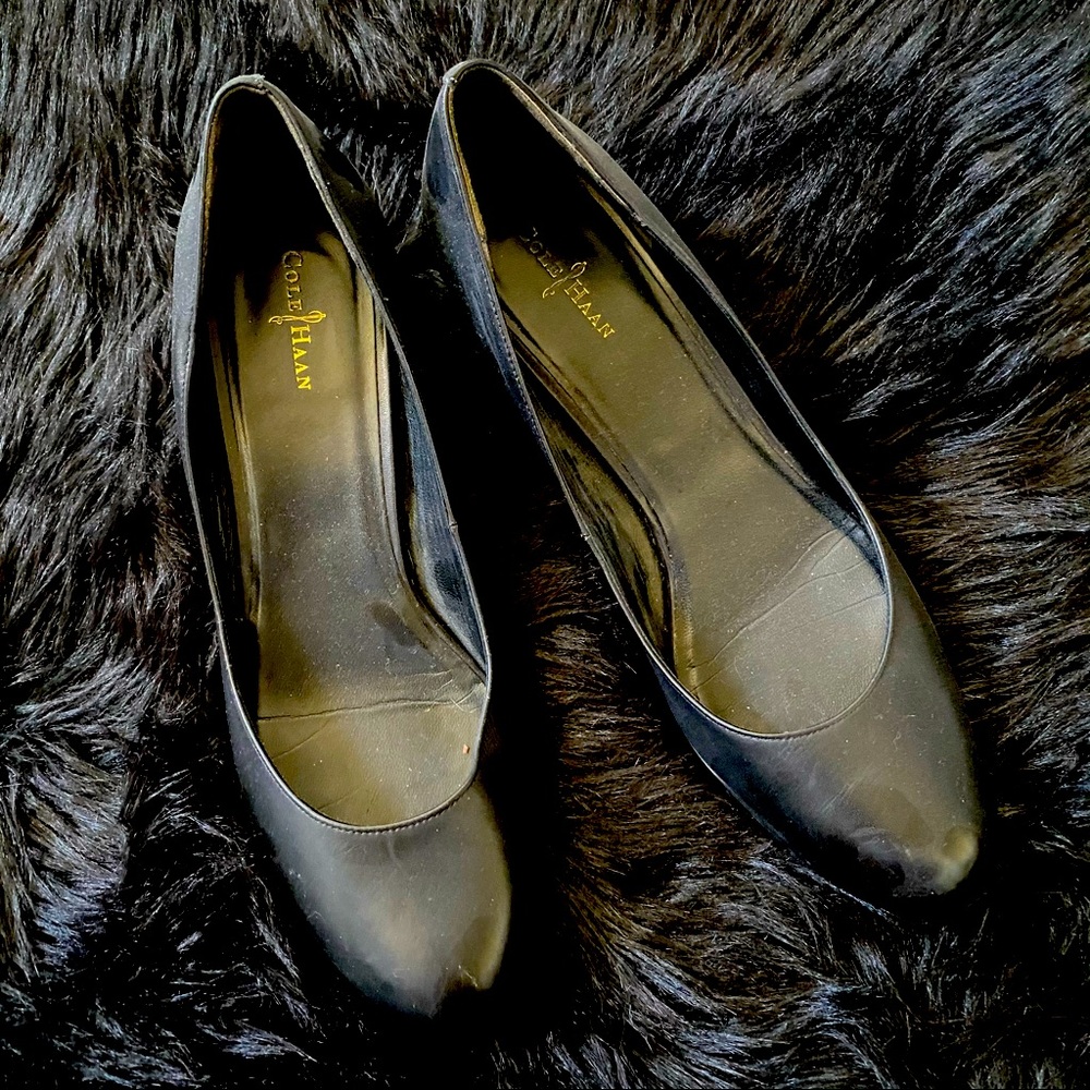 Cole Haan Nike Air wedge pumps 10B black heel